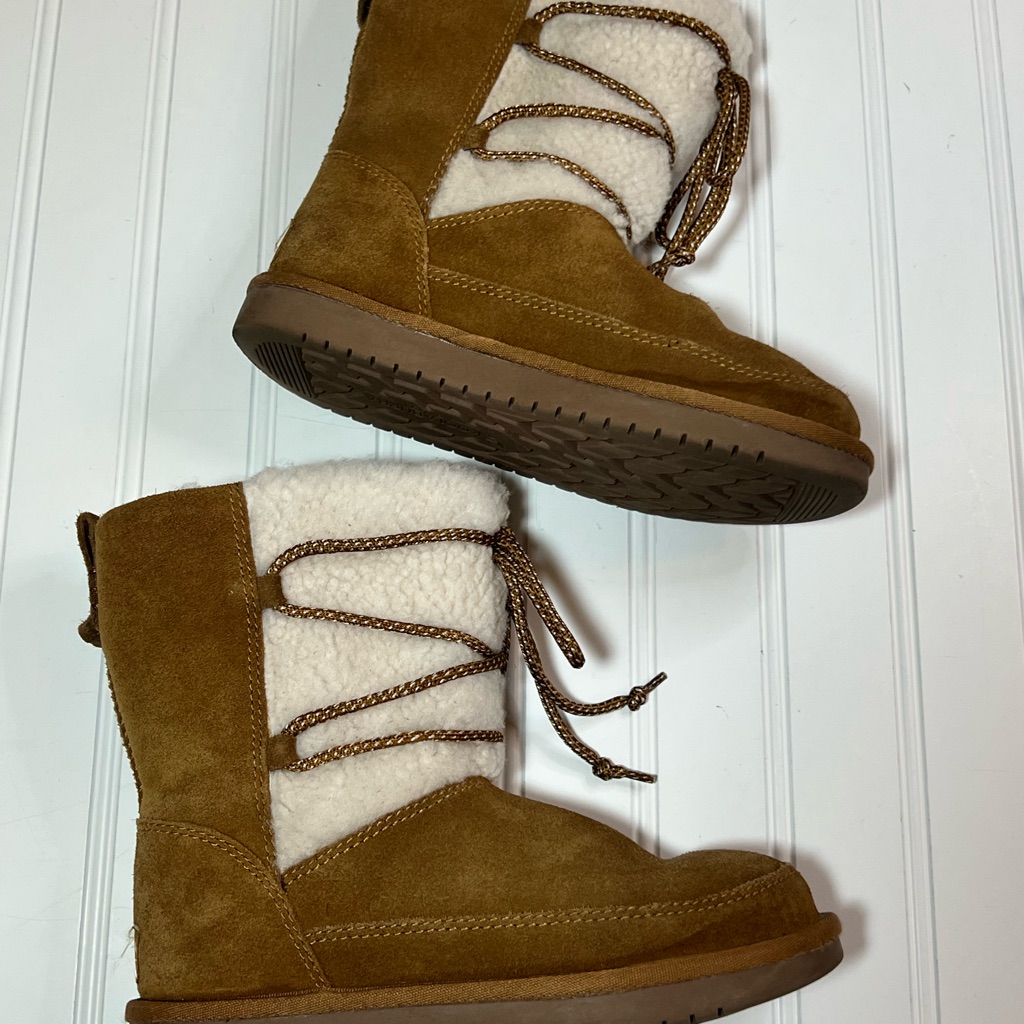 Koolaburra By Ugg Kids Size 2 Michon Chestnut Suede Boots — image 5 of 8